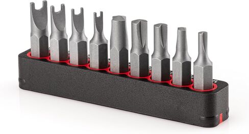 TEKTON 1/4 بوصة طقم لقمة أمان للقابض والمفك مع حاجز، 9 قطع (1/8-1/4 بوصة، 4-#10) | DZZ93002 in Kuwait