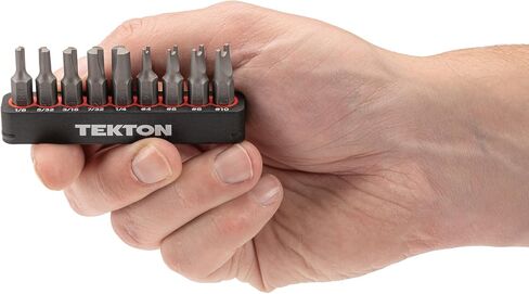 TEKTON 1/4 بوصة طقم لقمة أمان للقابض والمفك مع حاجز، 9 قطع (1/8-1/4 بوصة، 4-#10) | DZZ93002 in Kuwait