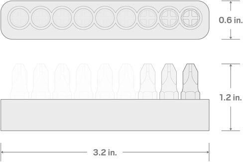 TEKTON 1/4 Inch Hex Security Bit Set with Rail, 9-Piece (5/64-1/4 in.) | DZX93003 in Saudi Arabia