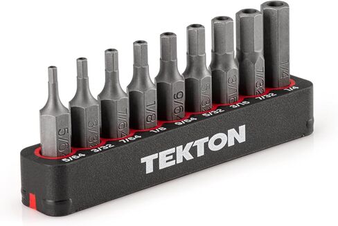 TEKTON 1/4 Inch Hex Security Bit Set with Rail, 9-Piece (5/64-1/4 in.) | DZX93003 in Saudi Arabia