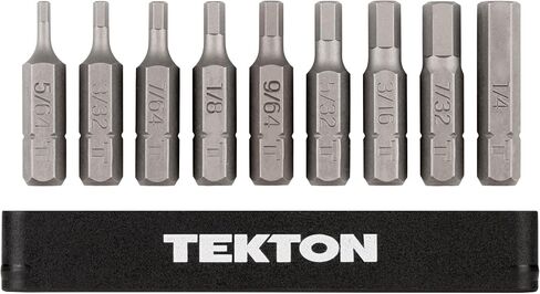TEKTON 1/4 Inch Hex Security Bit Set with Rail, 9-Piece (5/64-1/4 in.) | DZX93003 in Saudi Arabia