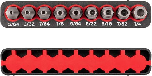 TEKTON 1/4 Inch Hex Security Bit Set with Rail, 9-Piece (5/64-1/4 in.) | DZX93003 in Saudi Arabia