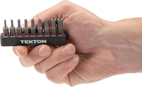 TEKTON 1/4 Inch Hex Security Bit Set with Rail, 9-Piece (5/64-1/4 in.) | DZX93003 in Saudi Arabia