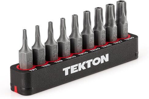 TEKTON 1/4 بوصة طقم لقمة أمان للقابض والمفك مع حاجز، 9 قطع (1/8-1/4 بوصة، 4-#10) | DZZ93002 in Kuwait