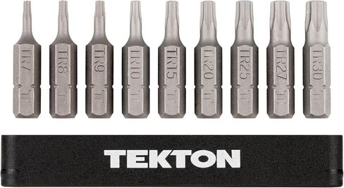 TEKTON 1/4 بوصة طقم لقمة أمان للقابض والمفك مع حاجز، 9 قطع (1/8-1/4 بوصة، 4-#10) | DZZ93002 in Kuwait