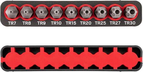 TEKTON 1/4 بوصة طقم لقمة أمان للقابض والمفك مع حاجز، 9 قطع (1/8-1/4 بوصة، 4-#10) | DZZ93002 in Kuwait