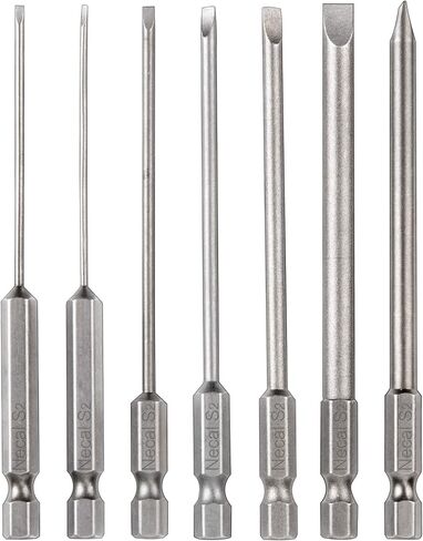 Rocaris 6pcs 2 in 2.0-6.0mm Flat Head Slotted Tip Magnetic Slotted Screwdrivers Bits Multifunctional Alloy Steel Screwdriver Set in Kuwait