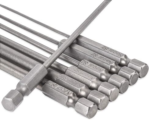 Rocaris 6pcs 2 in 2.0-6.0mm Flat Head Slotted Tip Magnetic Slotted Screwdrivers Bits Multifunctional Alloy Steel Screwdriver Set in Kuwait