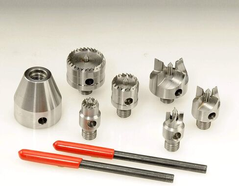 PSI Woodworking Products LCENTSET 7-Piece Multi Spur Drive Center Set With A 1-Inch by 8 TPI Mount in Saudi Arabia