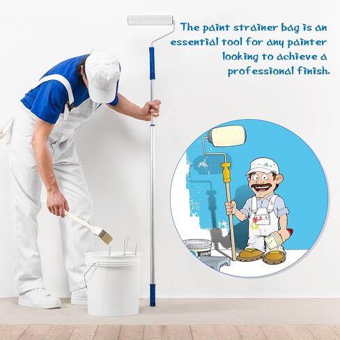 Paint Strainer Bags White Fine Mesh Filters Bag Bucket Elastic Opening Strainer Bags Hydroponic Paint Filter Bag for Paint Gardening (5 Pieces, 5 Gallon) in Kuwait