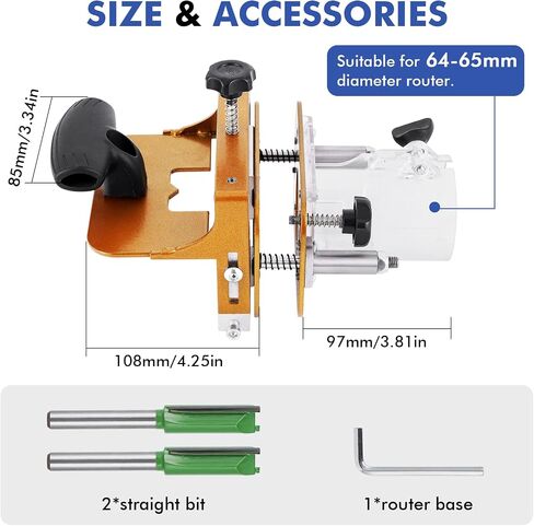 YUCHENGTECH Mortising Jig 2 in 1 Invisible Fastener Slotting Bracket Woodworking Router Base Punch Locator Multifunctional Woodworking Slotting Tool in Saudi Arabia