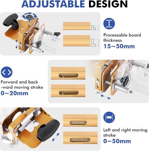 YUCHENGTECH Mortising Jig 2 in 1 Invisible Fastener Slotting Bracket Woodworking Router Base Punch Locator Multifunctional Woodworking Slotting Tool in Saudi Arabia