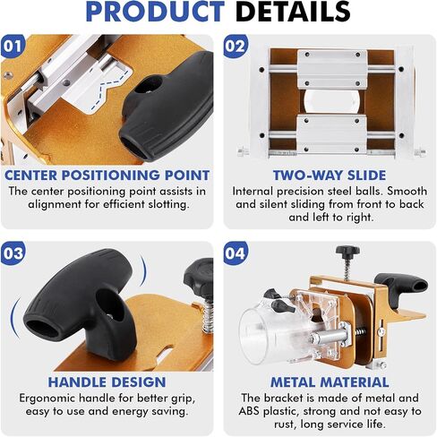 YUCHENGTECH Mortising Jig 2 in 1 Invisible Fastener Slotting Bracket Woodworking Router Base Punch Locator Multifunctional Woodworking Slotting Tool in Saudi Arabia