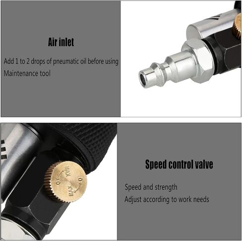 Valianto 2" 3" Mini Air Sander, Pneumatic Sander Random Orbital Eccentric Dual Action Polisher with M6 Thread Plate (2" and 3"),- Adjustable Airflow Valve - US Connector in Saudi Arabia