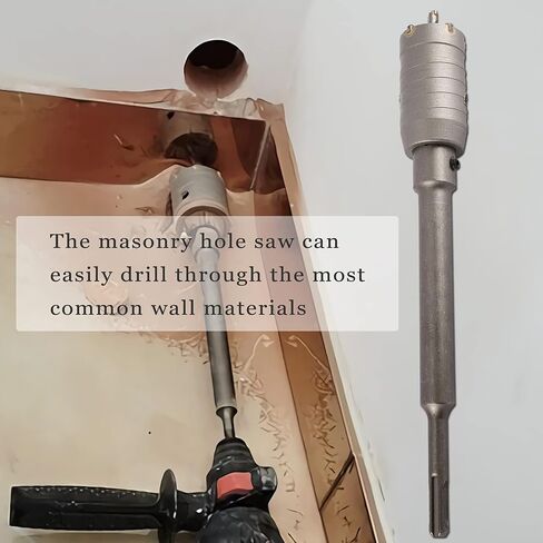 Toolly Concrete Hole Saw Kit, 30mm 40mm 60mm Tungsten Steel SDS Plus Shank Wall Hole Cutter Cement Stone Drill Bit Set with 220mm Connecting Rod for Cement Wall Masonry Foam Brick in Saudi Arabia