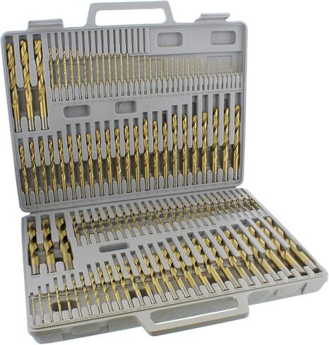 ABN Titanium Drill Bits Set Twist Drill Bit for Metal Drill Bits SAE Standard 1/16-1/2 Inch, A-Z, 1-60 Sizes - 115-Piece in Saudi Arabia