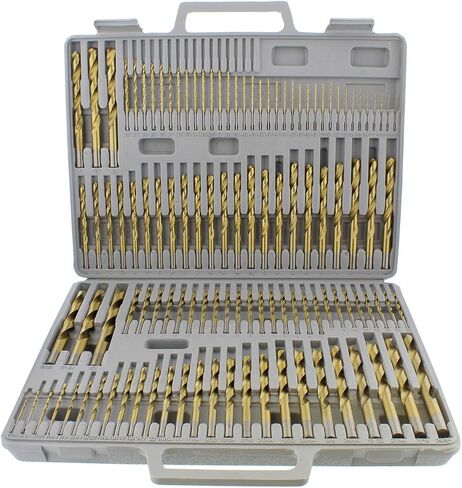 ABN Titanium Drill Bits Set Twist Drill Bit for Metal Drill Bits SAE Standard 1/16-1/2 Inch, A-Z, 1-60 Sizes - 115-Piece in Saudi Arabia