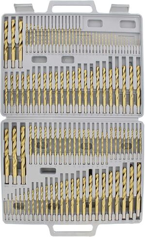ABN Titanium Drill Bits Set Twist Drill Bit for Metal Drill Bits SAE Standard 1/16-1/2 Inch, A-Z, 1-60 Sizes - 115-Piece in Saudi Arabia