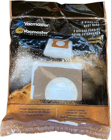 أكياس جمع الغبار القياسية من فاكماستر سعة 4-5 جالون VDB45 (عبوة من 3) مكانس كهربائية رطبة/جافة in Kuwait