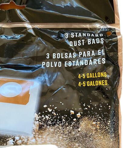 أكياس جمع الغبار القياسية من فاكماستر سعة 4-5 جالون VDB45 (عبوة من 3) مكانس كهربائية رطبة/جافة in Kuwait