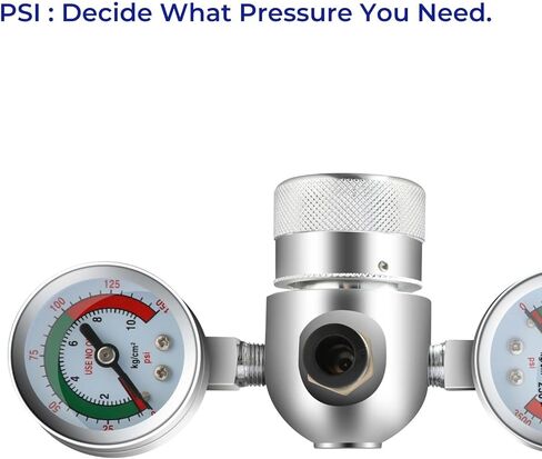 GreatWhip Pressure Regulator Valve for 580g 640g 2.2L Tank with Upgraded Adapter & Hose Line on Dispenser in Kuwait