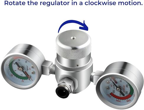 GreatWhip Pressure Regulator Valve for 580g 640g 2.2L Tank with Upgraded Adapter & Hose Line on Dispenser in Kuwait