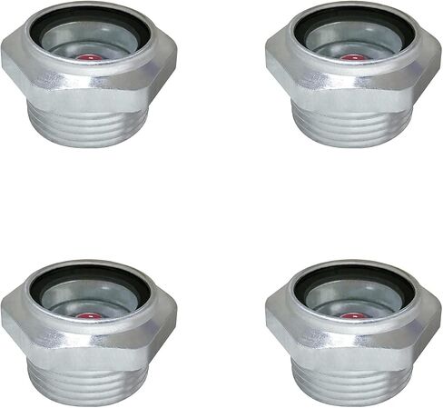 Air Compressor Sight Glass 1/2inch NPT Male Thread Aluminum Alloy Hex Oil Sight Glass Window Oil Liquid Level Gauge For Air Compressor Gearbox Pump Tank(1/2‘’ NPT-4pcs) in Kuwait