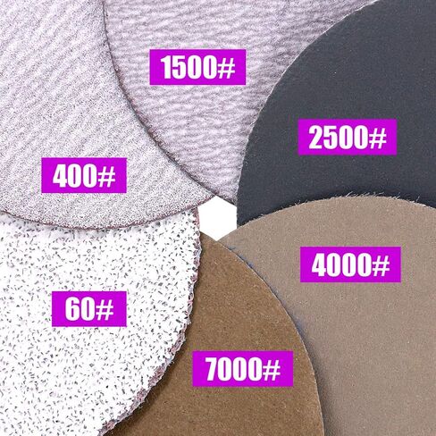 33 قطعة سوابيت 2 بوصة 60 320 800 2500 4000 7000 حبيبة بيضاء جافة ومقاومة للماء مع 2 بوصة وسادة سنفرة 1/4 بوصة عرقوب وواجهة مخزنة رغوة لينة in Kuwait