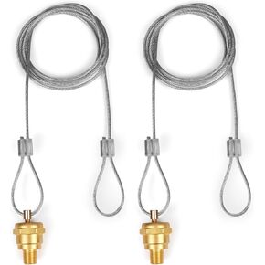 Air Tank Drain Valve Plug Fitting 1/4" NPT with 60" Cable Valve
