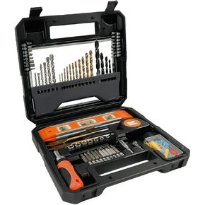 VEHIMACH مجموعة لقم المثقاب، مجموعة 100 قطعة لقم المثقاب لسائق المثقاب، مجموعة لقم مثقاب الطاقة لحفر الأسمنت المعدني الخشبي، مجموعات لقمة الحفر مجموعة كومبو in Kuwait