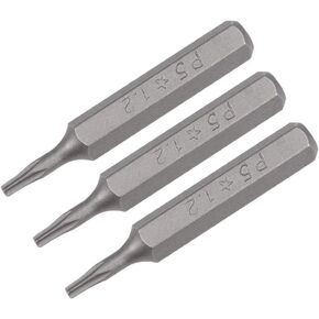 uxcell Screwdriver Bits 3pcs 5/32 Inch Hex Shank Star-Shape P2/0.8mm Screwdriver Bit Set 28mm Length P2 Screw Driver Kit Tools