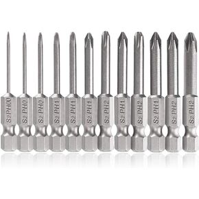 Saiper 8pcs Magnetic Phillips Screwdriver Set Bits 75mm/ 3-Inch Length | 1/4 Inch Hex Shank Cross Head Screw Driver Bit S2 Steel PH0/PH1/PH2 in Kuwait