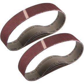 uxcell 2" x 27" 40 Grit Sanding Belt Aluminum Oxide Sandpaper Belts for Portable Strip Sander Wood Finishing Metal Drywall Polishing Sharpening 10pcs