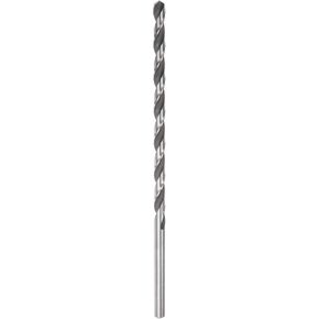 HARFINGTON 6542 High-Speed Steel Twist Drill Bit, 6mm Drill Bit 200mm Length Extended Straight Shank Black Oxide Ground Drill Bit for Steel Aluminum Alloy
