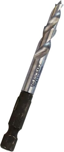 Milescraft 2332 5mm Shelf Jig Bit – Replacement Metric Drill Bit for 1343 Shelf Jig - Drill 5mm Shelf Pin Holes. Quick Connect 1/4" Shank with 5mm Step-Down. Durable High Speed Steel Construction in Saudi Arabia