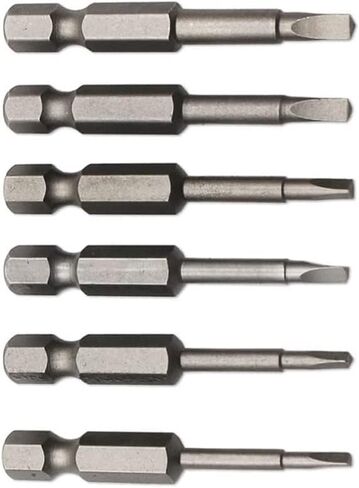 Fixinus 6 Piece Triangular Screwdriver Bit Set, 1/4 inch Hex Magnetic S2 Steel Triangular Screwdriver Bits, 1.8mm, 2.0mm, 2.3mm, 2.5mm, 2.7mm, 3.0mm Triangle Drill Bit, 50mm Length in Saudi Arabia