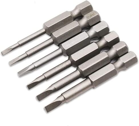Fixinus 6 Piece Triangular Screwdriver Bit Set, 1/4 inch Hex Magnetic S2 Steel Triangular Screwdriver Bits, 1.8mm, 2.0mm, 2.3mm, 2.5mm, 2.7mm, 3.0mm Triangle Drill Bit, 50mm Length in Saudi Arabia