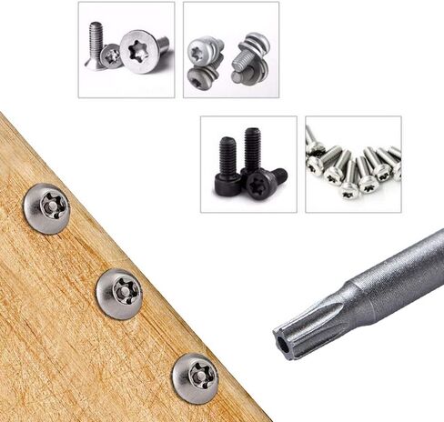 Mesee 12 Pieces Magnetic Torx Screwdriver Bit Set 1/4 Inch Hex Shank Torx Bits T5-T40 Star 6 Point Head Security Tamper Proof Screw Driver Drill Bit Electric Screwdrivers Repairing Tool, 50mm Length in Saudi Arabia