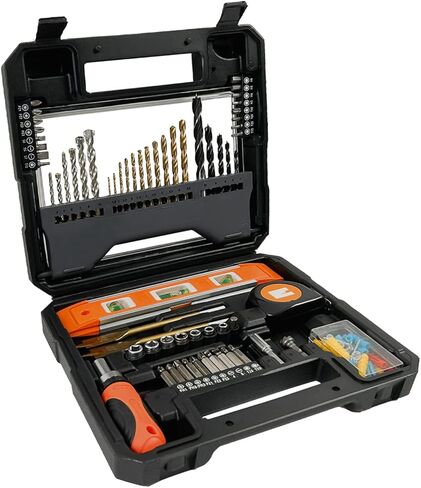 VEHIMACH مجموعة لقم المثقاب، مجموعة 100 قطعة لقم المثقاب لسائق المثقاب، مجموعة لقم مثقاب الطاقة لحفر الأسمنت المعدني الخشبي، مجموعات لقمة الحفر مجموعة كومبو in Kuwait