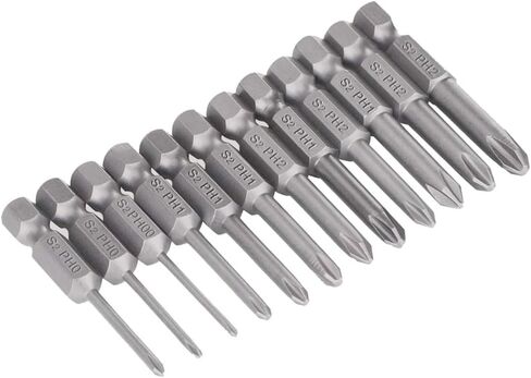 Saiper 8pcs Magnetic Phillips Screwdriver Set Bits 75mm/ 3-Inch Length | 1/4 Inch Hex Shank Cross Head Screw Driver Bit S2 Steel PH0/PH1/PH2 in Saudi Arabia
