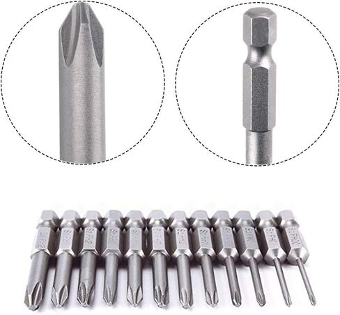 Saiper 8pcs Magnetic Phillips Screwdriver Set Bits 75mm/ 3-Inch Length | 1/4 Inch Hex Shank Cross Head Screw Driver Bit S2 Steel PH0/PH1/PH2 in Saudi Arabia