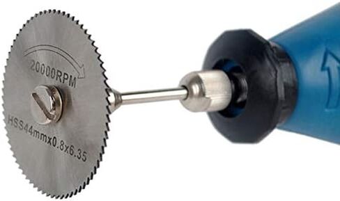 6 قطع من شفرات منشار HSS مع 1 قطعة 1/8 بوصة قضيب تمديد عرق، مجموعة قطع عجلة للأدوات الدوارة in Kuwait