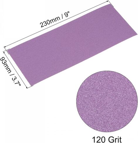 uxcell 10 Pcs Purple Sanding Sheets 60 Grit 9" x 3.7" Aluminum Oxide Sandpapers Wet Dry Polish for Wood Metal Paint Finishing in Saudi Arabia