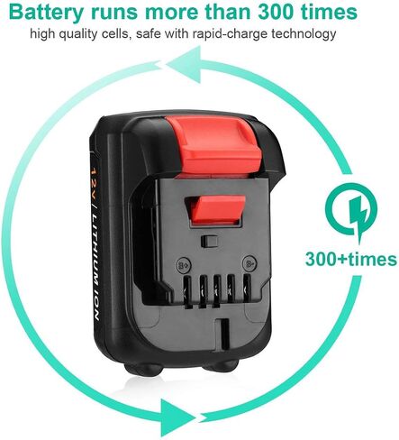 FirstPower 12V 4.0Ah DCB120 Battery Replacement - Compatible with Dewalt 12V Lithium Ion Max Power Tools DCB120 DCB121 DCB127-2Packs in Saudi Arabia