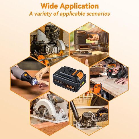 VANON 4.0Ah 20V Battery Replacement for Worx 20V Battery Compatible with Worx 20 Volt Lithium WA3520 WA3525 WG151s WG155s WG251s WG255s WG540s WG545s Cordless Power Tools 2Pack in Saudi Arabia