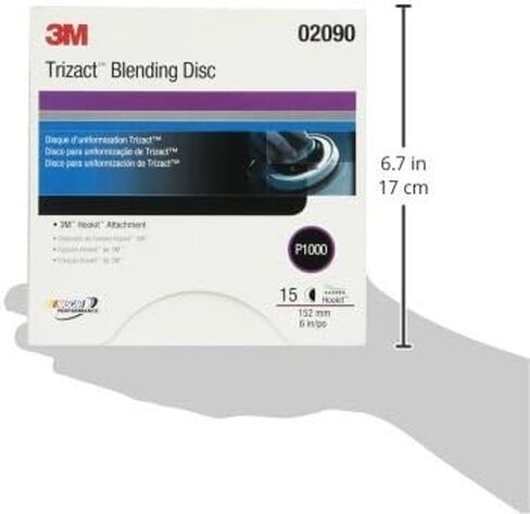 3M 02090 Trizact Hookit 6" P1000 Blending Disc in Saudi Arabia