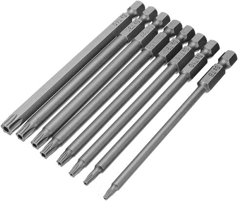 Mesee 8Pcs Long Cross Head Screwdriver Bits with 1/4 Inch Hex Shank, Magnetic Phillips Screwdriver Bit Set Screw Drill Bit Accessory Tool, 75mm Length in Saudi Arabia