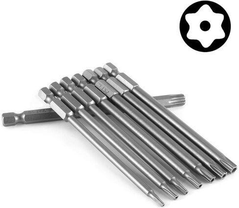 Mesee 8Pcs Long Cross Head Screwdriver Bits with 1/4 Inch Hex Shank, Magnetic Phillips Screwdriver Bit Set Screw Drill Bit Accessory Tool, 75mm Length in Saudi Arabia