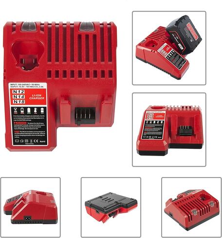 CELL9102 48-59-1812 M12 أو M18 شاحن متعدد الجهد لميلووكي 12 فولت و18 فولت بطارية ليثيوم أيون in Kuwait