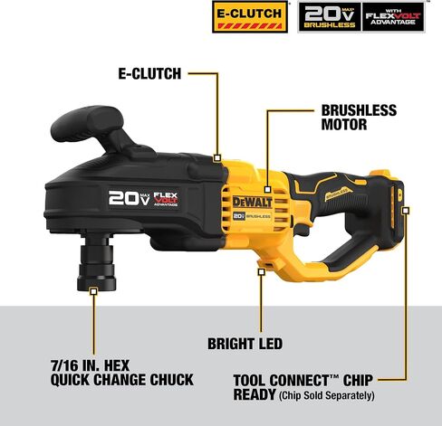 DEWALT 20V MAX* Brushless Cordless 7/16 in. Compact Quick Change Stud and Joist Drill Kit with FLEXVOLT ADVANTAGE™ Kit (DCD445X1) in Saudi Arabia